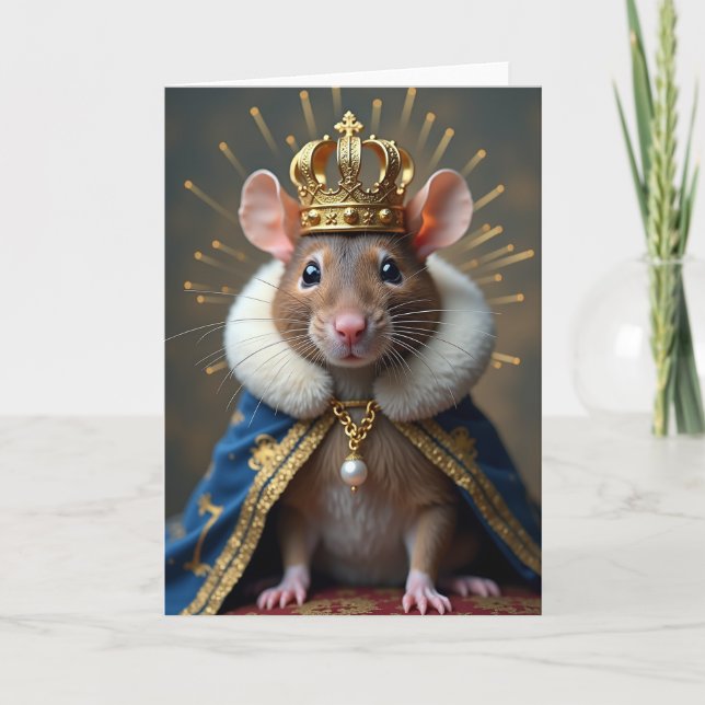 Whimsical Birthday Rodent Card (Front)