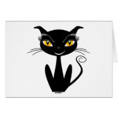 Whimsical Black Cat (Front Horizontal)