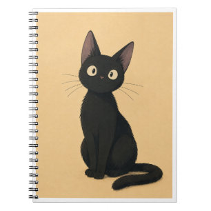 Whimsical Black Cat inspired Notebook