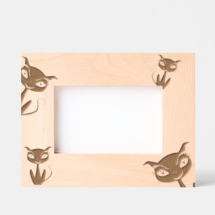 Whimsical Black Cats Engraved Frames