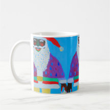 Whimsical Black Santa Mug