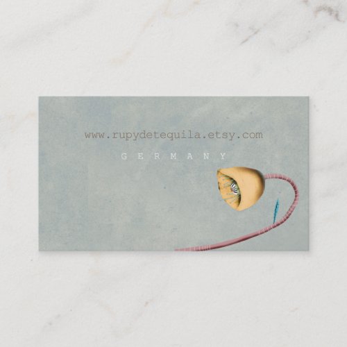 Whimsical Blau and Yellow on Painted Florals Business Card
