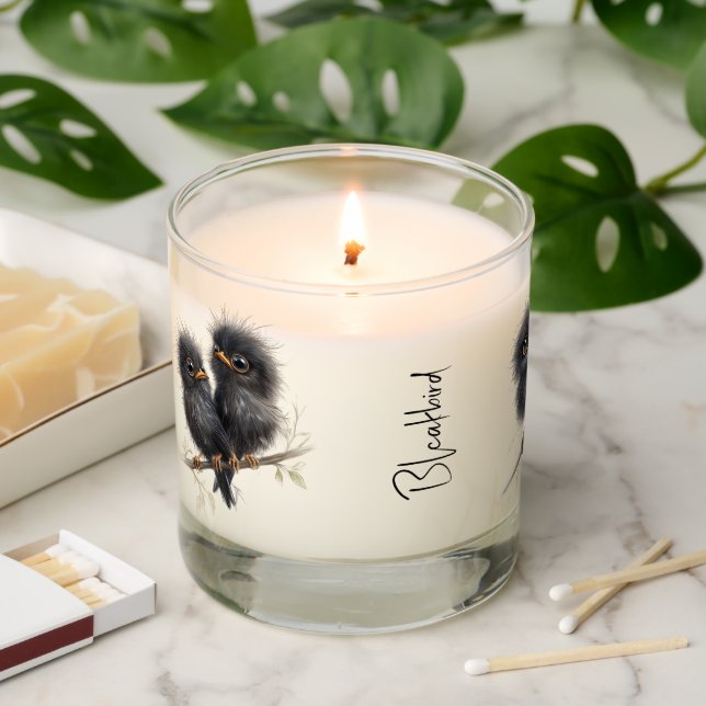 Whimsical Blcakbirds  Scented Candle (Lit)