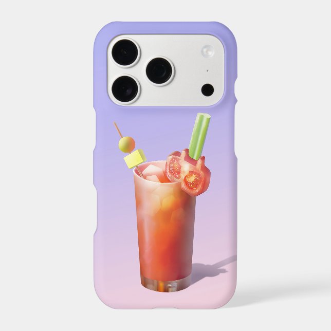 Whimsical Bloody Mary: Surreal Cocktail Art iPhone Case (Back)