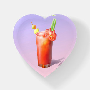 Whimsical Bloody Mary: Surreal Cocktail Art Paperweight