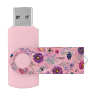 Whimsical Bloom Garden Flash Drive