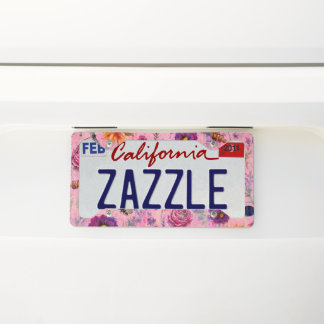 Whimsical Bloom Garden License Plate Frame
