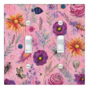 Whimsical Bloom Garden Light Switch Cover