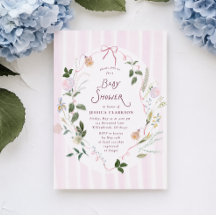 Whimsical Blooming Floral Baby Shower Invitation