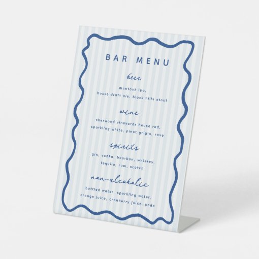 whimsical-blue-bar-menu-list-pedestal-sign-zazzle