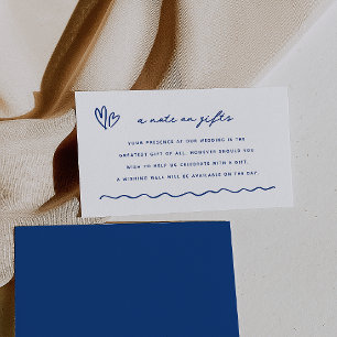 Whimsical Blue Doodle A Note On Gifts Enclosure Card