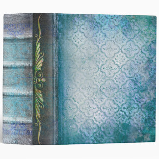 Whimsical Blue Fantasy Ancient Tome 3 Ring Binder