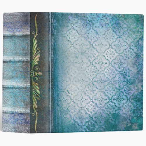 Whimsical Blue Fantasy Ancient Tome 3 Ring Binder