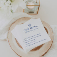 Whimsical Blue Fun Facts Wedding