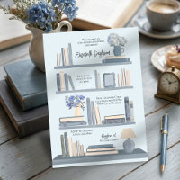 Whimsical Blue Library Bookshelf Bridal Shower