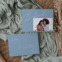 Dusty Blue Bridesmaid Proposal 