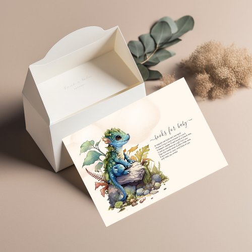 Whimsical Blue Teal Dragon Baby Shower Invitation