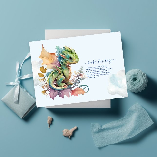 Whimsical Blue Teal Dragon Baby Shower Invitation (Creator Uploaded)