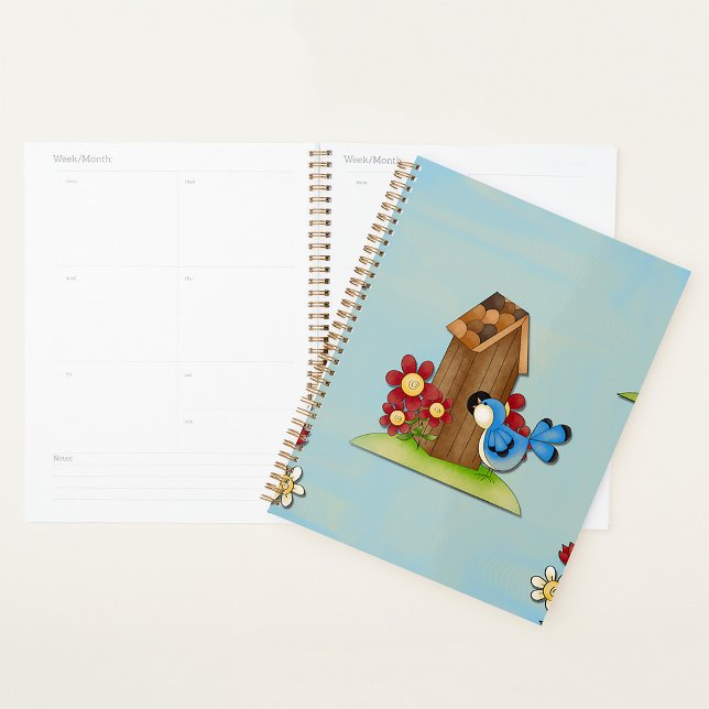 Whimsical Bluebird and Birdhouse Cute Spring Planner (Creator Uploaded)
