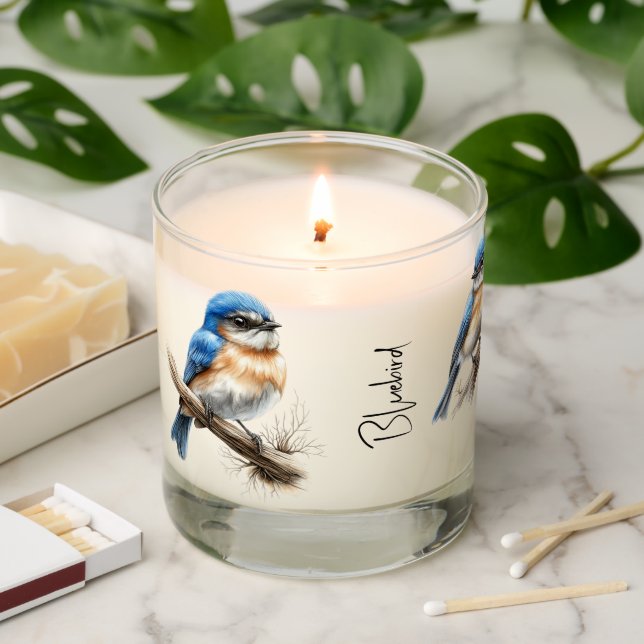 Whimsical Bluebirds  Scented Candle (Lit)