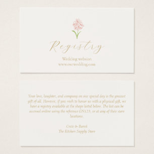Whimsical Blush Rose Wedding Registry Enclosure