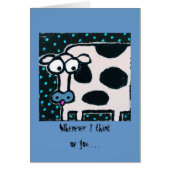 whimsical blushing cow cards (Front)