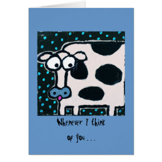 whimsical blushing cow cards