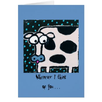 Whimsical Blushing Cow Cards by ronaldyork at Zazzle