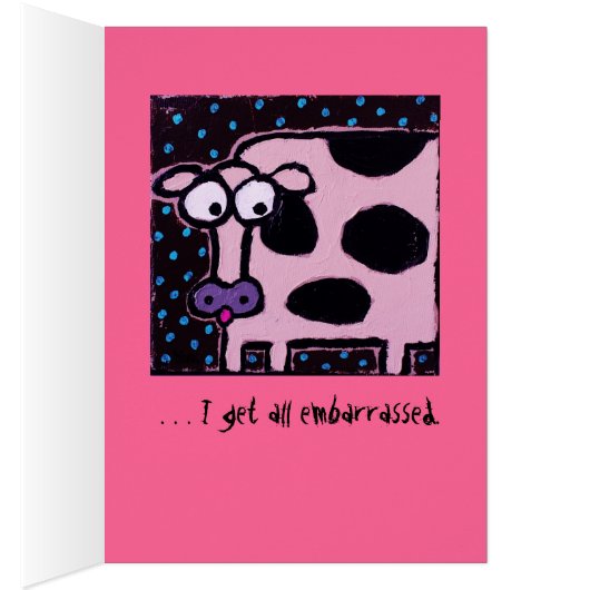 whimsical blushing cow cards (Inside (Right))