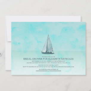 Whimsical Boat Bridal Shower Invitations