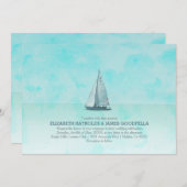 Whimsical Boat Wedding Invitations (Front/Back)