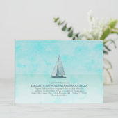 Whimsical Boat Wedding Invitations (Standing Front)