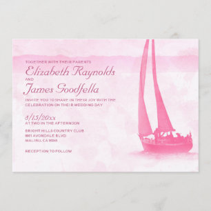 Whimsical Boats Wedding Invitations