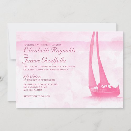 Whimsical Boats Wedding Invitations