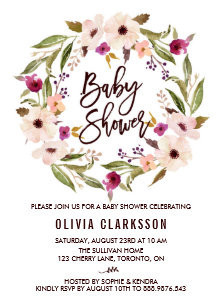 Bohemian Baby Shower Invitations Zazzle Whimsical Bohemian Fl Wreath Baby Shower Invitation