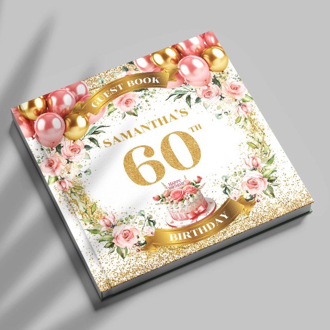 Whimsical Boho 60th Birthday Guest Book Floral Art (Whimsical Boho 60th Birthday Guest Book Floral Art

)