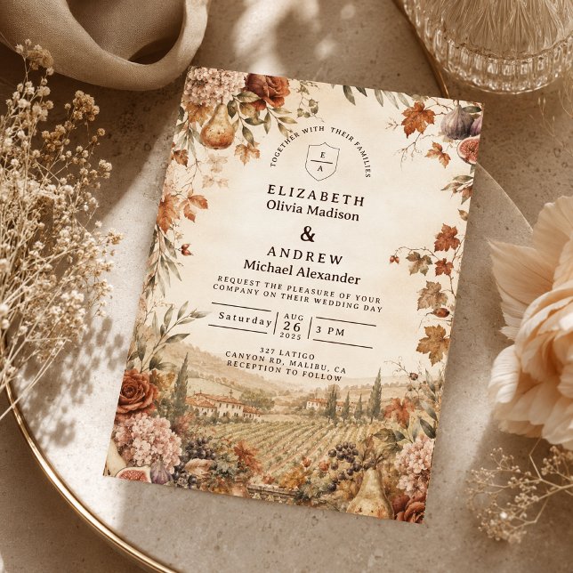 Whimsical Boho Autumn Wedding Invitation (Creator Uploaded)