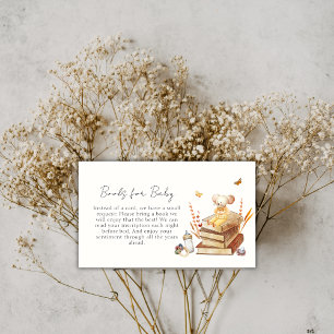 Whimsical Boho Book Mouse Books For Baby Shower Enclosure Card