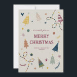 Whimsical Boho Christmas Trees Holiday Card<br><div class="desc">Whimsical Boho Christmas Trees Holiday Card</div>