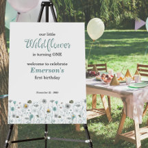 Whimsical Boho Color Wildflower 1st Birthday Party