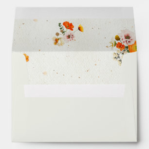 Whimsical Boho Cottagecore Floral Bridal Shower Envelope