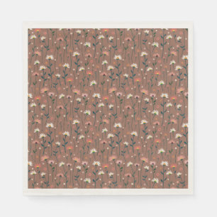 Whimsical Boho Floral Pattern Fall House Warming  Napkins