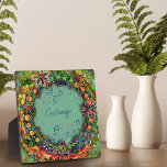 Whimsical Boho Green Fun Floral Customized Plaque<br><div class="desc">Cute Customizable Floral Heart Easel Plaque– pretty, whimsical, and stylish artwork created to inspire and uplift. Colorful, pretty floral design adds some positive vibes to your day. These fun, trendy easel plaques make great inspirational keepsakes for family, friends, coworkers, teachers, etc.. Personalize with a name or monogram for a truly...</div>
