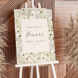 Whimsical Boho Greenery Bridal Shower Welcome Sign<br><div class="desc">Whimsical Boho Greenery Foliage Bridal Shower Custom Welcome Sign</div>