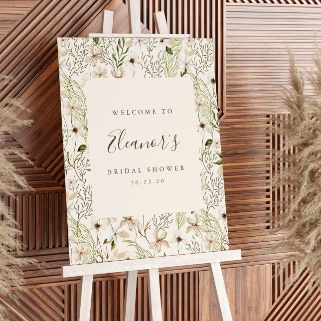 Whimsical Boho Greenery Bridal Shower Welcome Sign (Creator Uploaded)