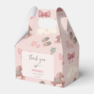 Whimsical Boho Nursery Bassinet Dreams Horse Favor Boxes