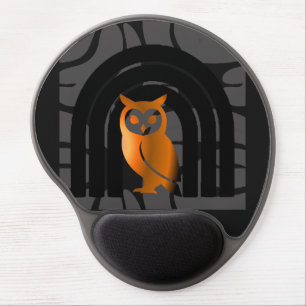 Whimsical Boho Owl & Tropical Monstera Leaf Gel Mouse Pad