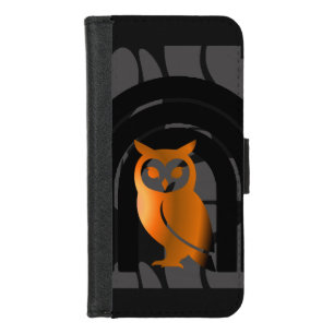 Whimsical Boho Owl & Tropical Monstera Leaf iPhone 8/7 Wallet Case