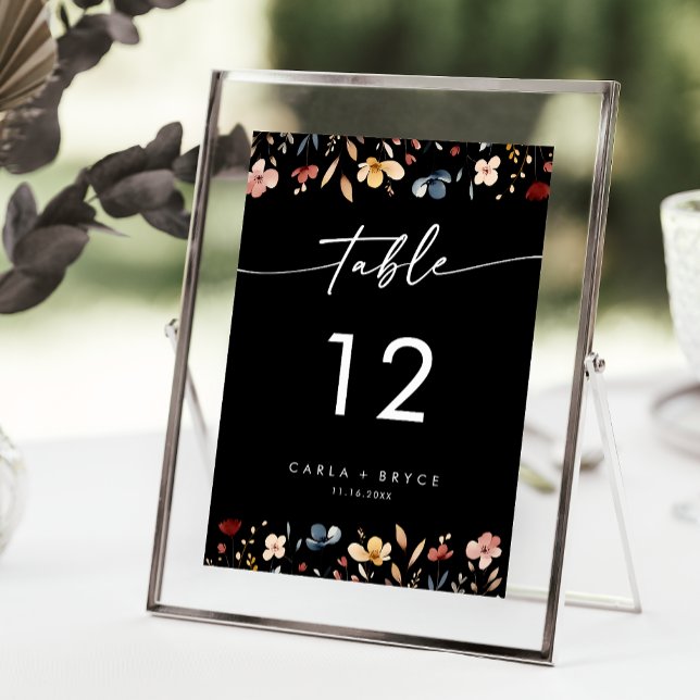 Whimsical Boho Wildflower Wedding Table Numbers (Creator Uploaded)