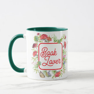 Whimsical Book Lover Mushroom Coffee Mug